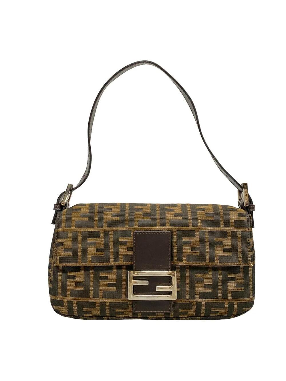 Fendi Mama Bucket Dark Brown Jacquard #373893F24B